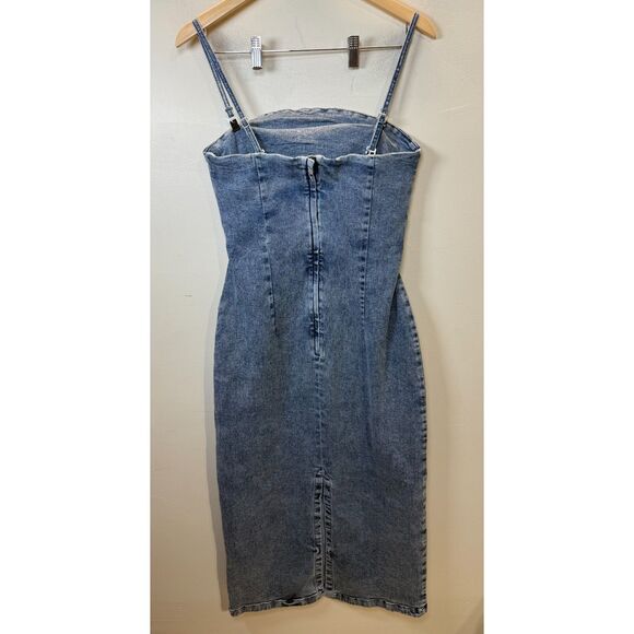 rag & bone Women's WDD24SW1B67FUEL Size 8 Blue Flexi Jasmine Denim Dress NWT - Picture 5 of 10